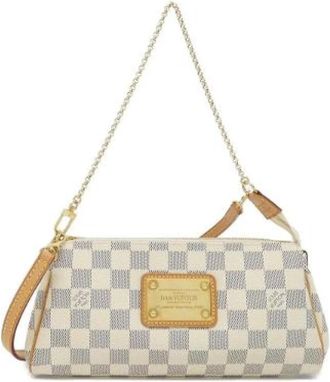 Louis Vuitton Pre-owned Damier Azur Eva Coated Canvas Shoulder Bag - Dames - Vintage Schoudertas - Wit - ONE Size - Vintage
