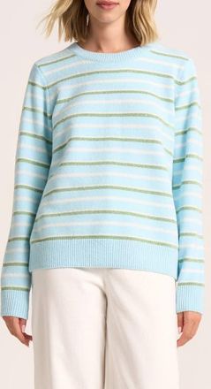 Matty M Sophia Stripe Sweater in Sky/Sage at Nordstrom, Size Xx-Large