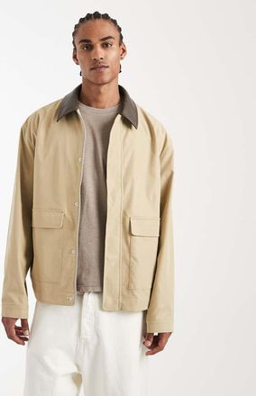 Asos Giacca barn color pietra con colletto a contrasto-Neutro