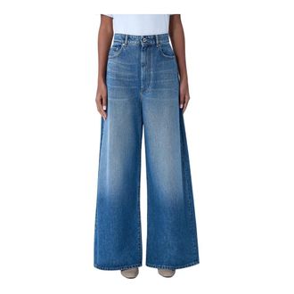 Sportmax Sportmax, Wide Jeans, female, Blue, Size: W25 Five-Pocket Jeans