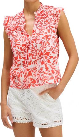 Allison New York Mckay Top In Red Floral