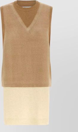 Maison Margiela virgin wool ribbed sleeveless knit vest