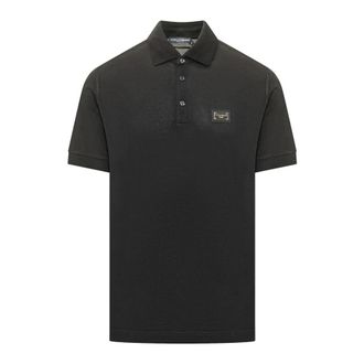 Dolce & Gabbana Polo Shirts, male, Black, Size: 4XL Polo M/C