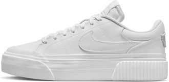 Nike Womens Court Legacy Lift Shoes in White | DM7590-101