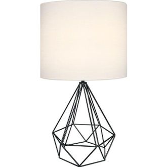 Fabrilamp Sobremesa Abrantes 1xe27 Al.56,5xd.32cm Negro/blanco