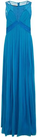 Alberta Ferretti Lange jurk - Dames - Avondkleed - Blauw - 2XL - Kleedjes