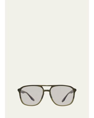 Barton Perreira Mens Gyalis Acetate Square Sunglasses