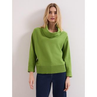 Phase Eight Ribbed Detailing Rosalie Cowl Jumper in Green at Nordstrom, Size X-Small