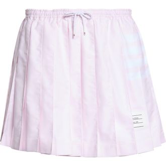 Thom Browne 4-Bar Pleated Cotton Oxford Miniskirt in Light Pink at Nordstrom, Size 10 Us