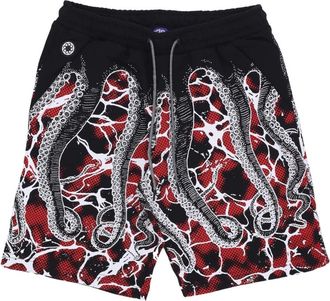 Octopus Marmer Sweatshort Zwart - Heren - Korte Broeken - Veelkleurig - XL - Katoen - Korte Broeken