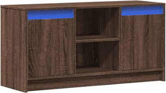 vidaXL Vidaxl - Mueble de tv led madera ingeniería marrón roble 100x34x50 cm