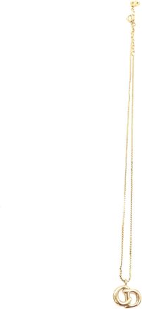 Dior Gold Plated CD Pendant Necklace With Womens Chain (Pre-Owned)