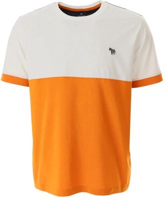 Paul Smith Zebra Two Tone T-shirt - Heren - T-shirts - Oranje - L - Katoen - Tops