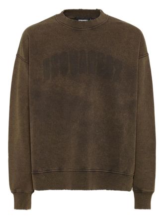 Dsquared2 logo-print sweatshirt - men - Fabric - L - Brown
