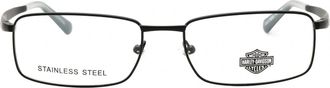 Harley-Davidson HD50099 Rectangular Metal Frame Eyeglasses - Black