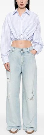 Golden Goose Womens Jeans - Light Grey Cotton - Size 27 (Waist)