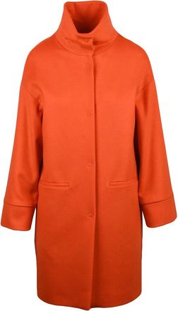 Olivier Horigamy Orange Virgin Wool-Blend Coat