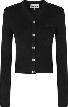 Ganni Cardigans - Dames - Vesten - Zwart - XS - Truien & Vesten