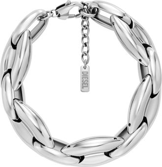 Diesel Stainless Steel Chain Bracelet - Bracelets - Unisex - Silver