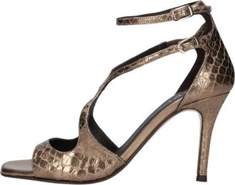 Lodi Sasue Sandaal - Dames - Sandalen met hakken - Geel - 37 EU - Leer - Schoenen