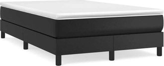 vidaXL Vidaxl - Cama Box Spring Con Colch&oacute;n Cuero Sint&eacute;tico Negro 120x190 Cm