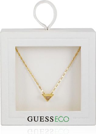 Guess Pavé Cubic Zirconia Triangle Pendant Necklace in Goldtone at Nordstrom Rack
