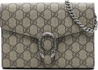 Gucci Pre-owned Womens Gg Supreme Dionysus Chain Wallet - Sage Green Textile - One Size