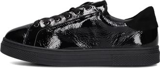 Hassia Zwarte Asti Dames Lage Sneakers - Dames - Sneakers - Zwart - 38 EU - Leer - Schoenen