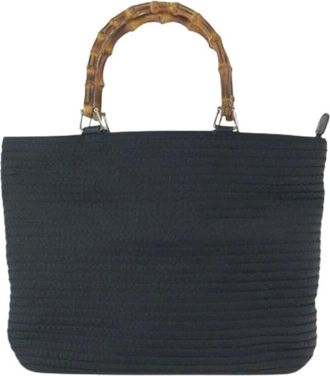 Gucci Pre-owned Handbags, female, Black, Size: ONE SIZE Pre-owned Nylon Tote Bag