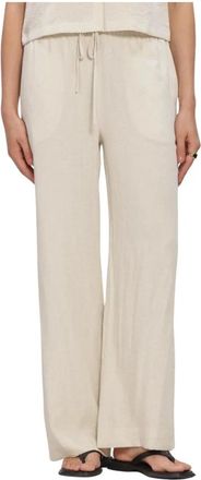 Moss Copenhagen Mschdaria Broek - Dames - Wijde Broeken - Beige - S - Broeken