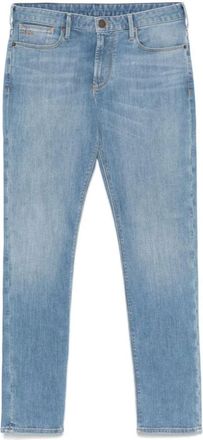 Emporio Armani Jeans, Heren, Blauw, W31, Heldere Blauwe Jeans met Klassieke Stijl
