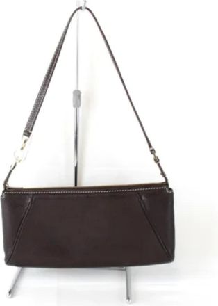 Ferragamo Pre-owned Shoulder Bags, female, Brown, Size: ONE SIZE Pre-owned Leather shoulder-bags