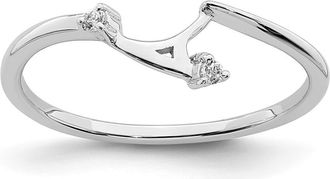 Diamond2Deal 14k White Gold Lab Grown Diamond Wedding Band Ring 0.03Ct Clarity- VS Color- G-H