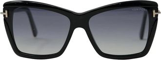 Tom Ford Womens Tom Ford Leah Ft0849 01B Black Sunglasses - Size: ONE size