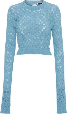 Rotate Rondgebreide trui - Dames - Ronde hals truien - Blauw - 2XS - Truien & Vesten