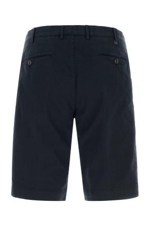 Pantaloni Torino Mens Midnight Blue Stretch Cotton Bermuda Shorts Y372 Exterior: Elastane