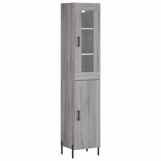 Berkfield Home Highboard Grey Sonoma 34.5x34x180 cm Engineered Wood