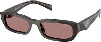 Prada Sunglasses, female, Brown, 53 MM, PR B06S Rectangle Sunglasses