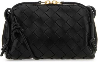 Bottega Veneta Black Intrecciato Crossbody Bag