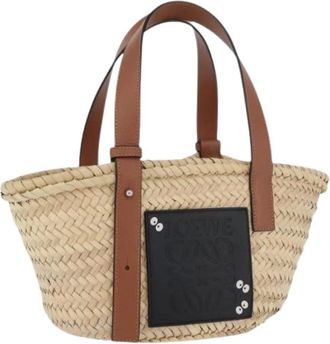 Loewe Pre-owned Tote Bags, female, Beige, Size: ONE SIZE Pre-owned Wooden Hand Bag