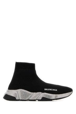 Balenciaga Black Stretch Nylon Speed Sneakers