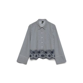Vero Moda Gestreepte blouse met geborduurde details