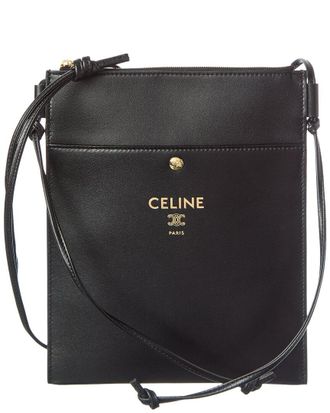 Celine Celine Logo Leather Crossbody