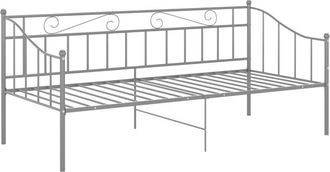 vidaXL Estructura de sofá cama sin colchón metal gris 90x200 cm Vidaxl