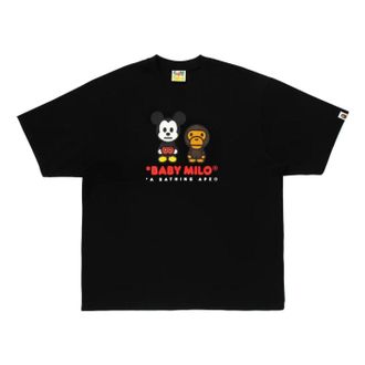 A Bathing Ape x Disney Mickey Mouse Baby Milo Relaxed Fit T-Shirt Black 0ZXTEM916101Q-BLK