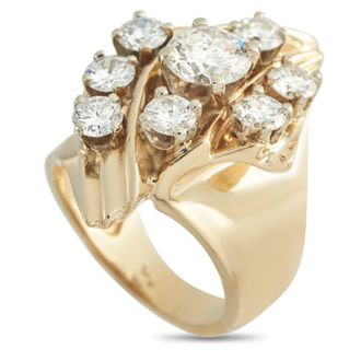 Luxury Bazaar 18K Yellow Gold 2.10ct Diamond Ring MF14-050126