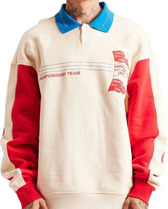 Diet Starts Monday Champion Sport Pullover In Antique White & Red