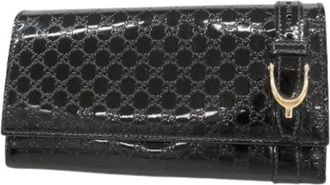 Gucci Pre-owned Wallets, female, Black, Size: ONE SIZE Pre-owned Fabric Wallet