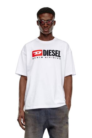 Diesel T-shirt with Diesel patch logo - T-Shirts - Man - White