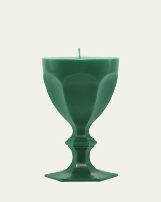 Baccarat Harcourt Goblet Candle, Green
